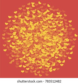 Heart shape which consists of isolated elements. Modern style with ethnic elements in heart shape. Can be used as print, wallpaper, cards, valentine cards, logo, background and etc.