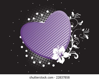 heart shaped abstract floral  frames