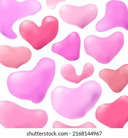 Heart shaped background. Romantic vector abstract background. For backdrop,wallpaper,background. Vector illustration.