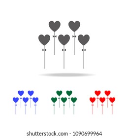 heart shaped ballons icon. Elements of Valentine's Day in multi colored icons. Premium quality graphic design icon. Simple icon for websites, web design, mobile app on white background