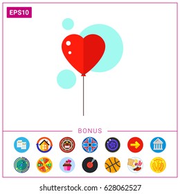 Heart Shaped Balloon Icon