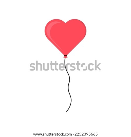Heart shaped balloon icon. Vector.