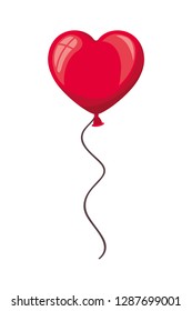 heart shaped balloon isolated icon