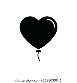 Heart shaped balloon romantic love symbol