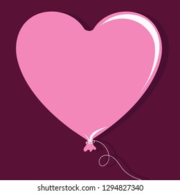 Heart shaped balloon vector illustration