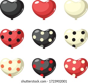 heart shaped balloons for celebration