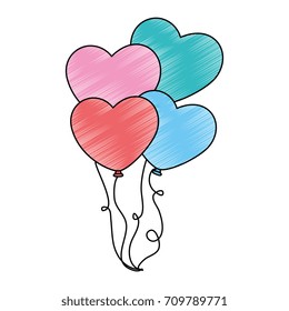 heart shaped balloons icon