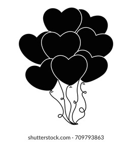 heart shaped balloons icon