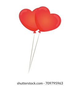 heart shaped balloons icon