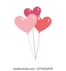 heart shaped balloons, valentine's day