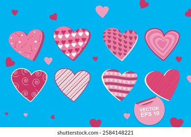 heart shaped balloons Vector illustration