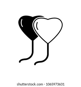 heart shaped balls icon. Element of simple icon for websites, web design, mobile app, info graphics. Signs and symbols collection icon for design and development on white background