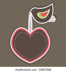 Heart Shaped banners. vector illustration