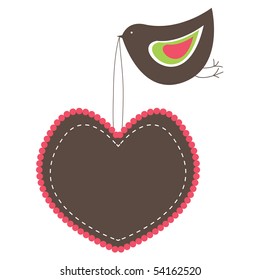 Heart Shaped banners. vector illustration