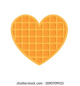 Heart Shaped Belgian Waffle Icon Vector Stock Vector (Royalty Free ...