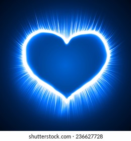 heart shaped blue spell effect