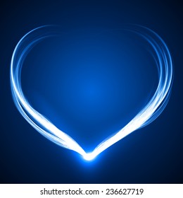 heart shaped blue spell effect.(connecting on bottom)