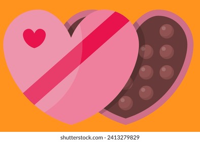 heart shaped box with chocolates