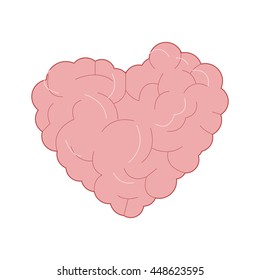heart shaped brain icon