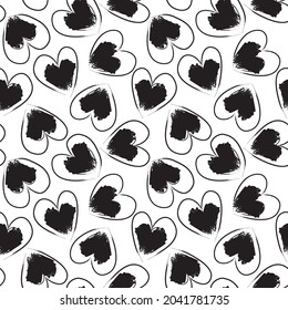 Traje de pincel con forma de corazón fondo de patrón transparente para textiles de moda, gráficos