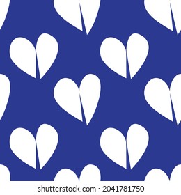 Heart shaped brush stroke seamless pattern background for fashion textiles, graphics
