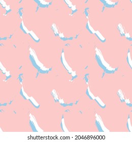 Heart shaped brush stroke seamless pattern background for fashion textiles, graphics
