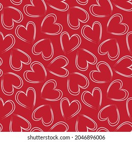 Traje de pincel con forma de corazón fondo de patrón transparente para textiles de moda, gráficos
