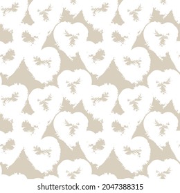 Heart shaped brush stroke seamless pattern background for fashion textiles, graphics