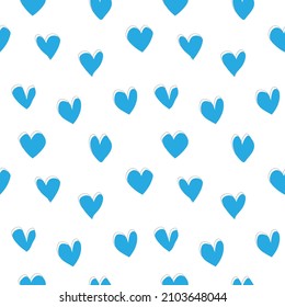 Heart shaped brush stroke seamless pattern design for fashion textiles, graphics and crafts