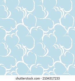 Rastreo de pincel con forma de corazón diseño de patrones sin fisuras para textiles de moda, gráficos y artesanías