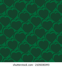 Heart shaped brush stroke seamless pattern design for fashion textiles, graphics and crafts