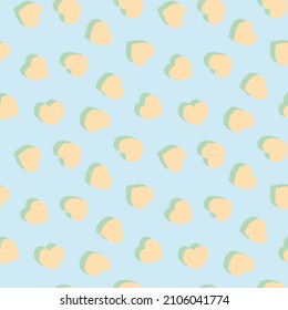 Heart shaped brush stroke seamless pattern design for fashion textiles, graphics and crafts