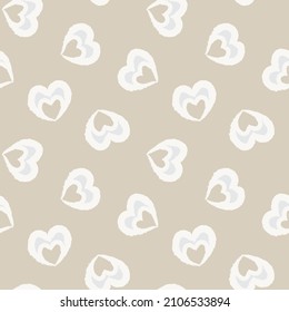 Rastreo de pincel con forma de corazón diseño de patrones sin fisuras para textiles de moda, gráficos y artesanías