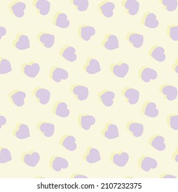 Rastreo de pincel con forma de corazón diseño de patrones sin fisuras para textiles de moda, gráficos y artesanías