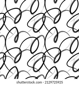 Rastreo de pincel con forma de corazón diseño de patrones sin fisuras para textiles de moda, gráficos y artesanías