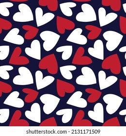 Heart shaped brush stroke seamless pattern design for fashion textiles, graphics and crafts