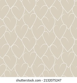 Heart shaped brush stroke seamless pattern design for fashion textiles, graphics and crafts