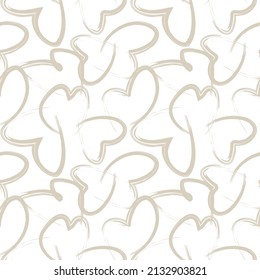 Heart shaped brush stroke seamless pattern design for fashion textiles, graphics and crafts