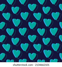 Heart shaped brush stroke seamless pattern design for fashion textiles, graphics and crafts