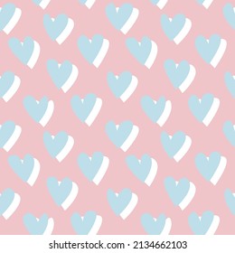 Heart shaped brush stroke seamless pattern design for fashion textiles, graphics and crafts