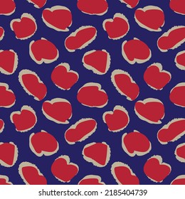 Heart shaped brush stroke seamless pattern design for fashion textiles, graphics and crafts
