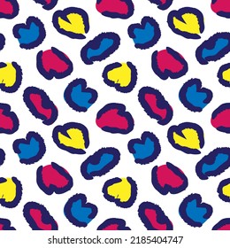 Rastreo de pincel con forma de corazón diseño de patrones sin fisuras para textiles de moda, gráficos y artesanías
