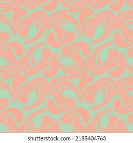 Heart shaped brush stroke seamless pattern design for fashion textiles, graphics and crafts