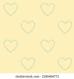 Rastreo de pincel con forma de corazón diseño de patrones sin fisuras para textiles de moda, gráficos y artesanías