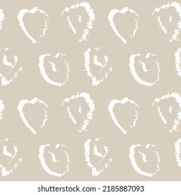 Rastreo de pincel con forma de corazón diseño de patrones sin fisuras para textiles de moda, gráficos y artesanías