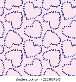 Heart shaped brush stroke seamless pattern design for fashion textiles, graphics and crafts