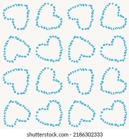 Rastreo de pincel con forma de corazón diseño de patrones sin fisuras para textiles de moda, gráficos y artesanías