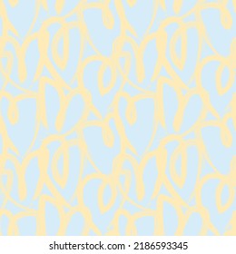 Heart shaped brush stroke seamless pattern design for fashion textiles, graphics and crafts