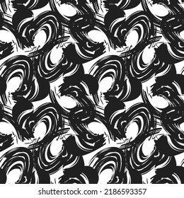 Rastreo de pincel con forma de corazón diseño de patrones sin fisuras para textiles de moda, gráficos y artesanías