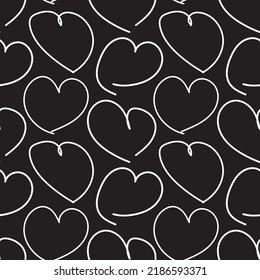 Heart Shape Brush Strokes Seamless Pattern Stock Vector (Royalty Free ...